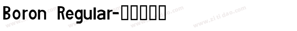 Boron Regular字体转换